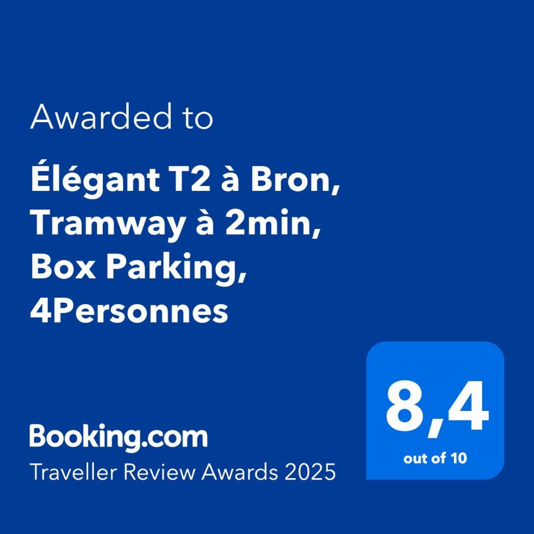 Elegant T2 A Bron, Tramway A 2Min, Box Parking, 4Personnes Lejlighed Eksteriør billede